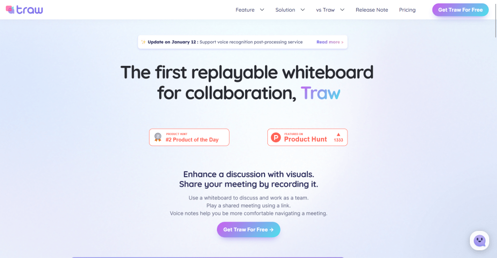 Traw - First replayable whiteboard