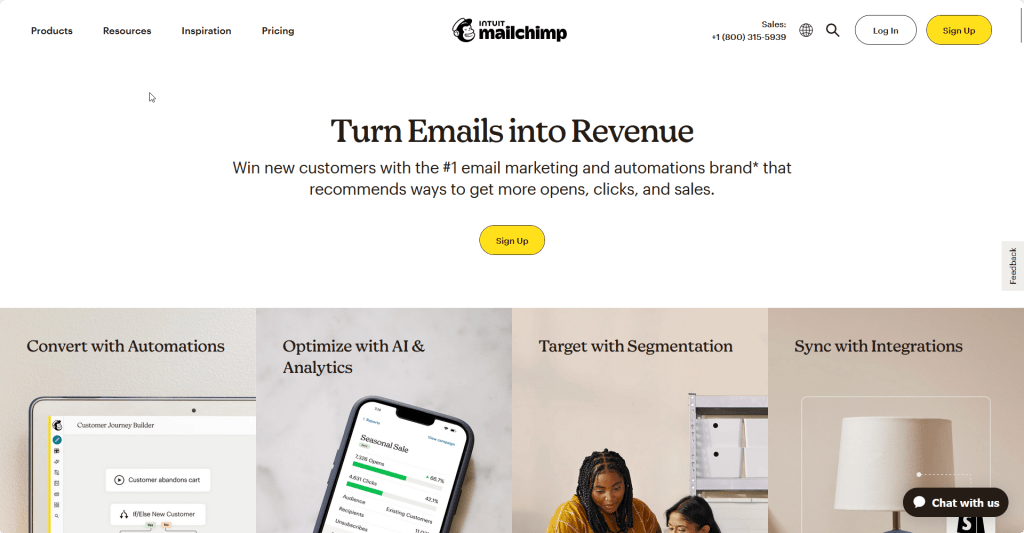 Startup tool Mailchimp 
