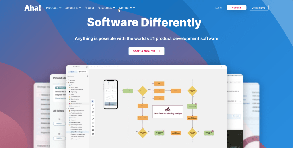 Aha login page design