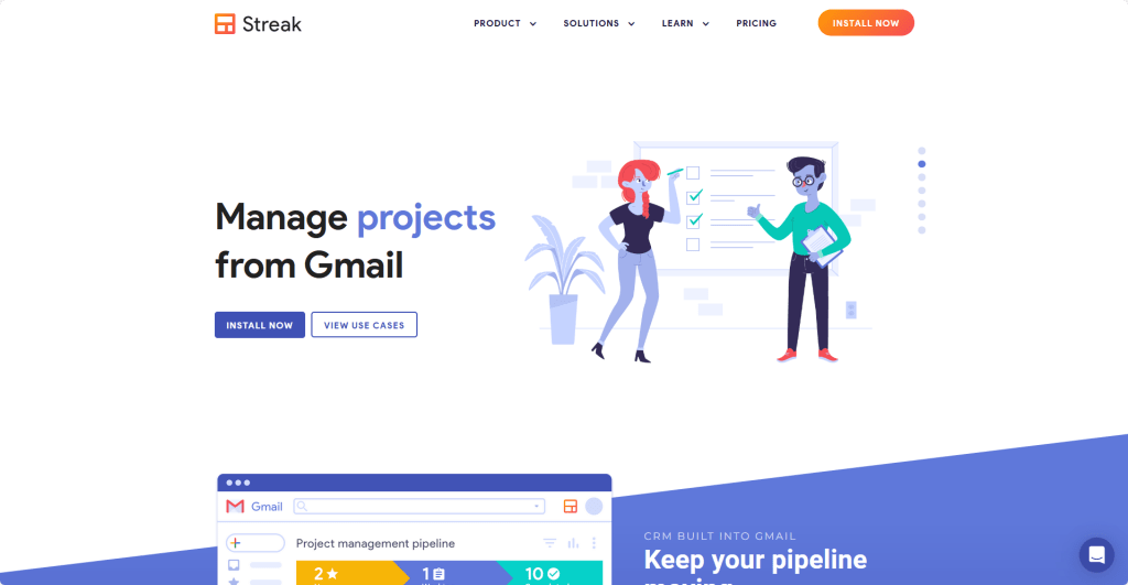 CRM Software Streak Website