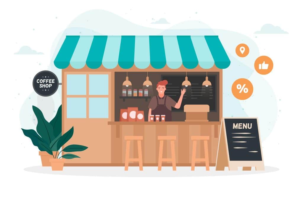 image showing small business type of startups coffee shop